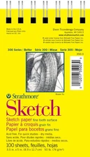 Strathmore 300 Series Sketch Pad 3.5"X5"-100 Sheets, Wire Bound