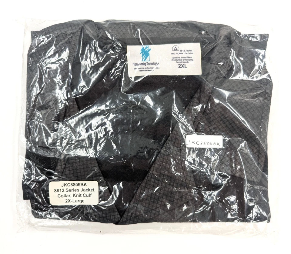 NOS! Transforming Tech ESD Jacket, Lightweight Poly-Carbon Blend 2XL Black - Image 3 of 4