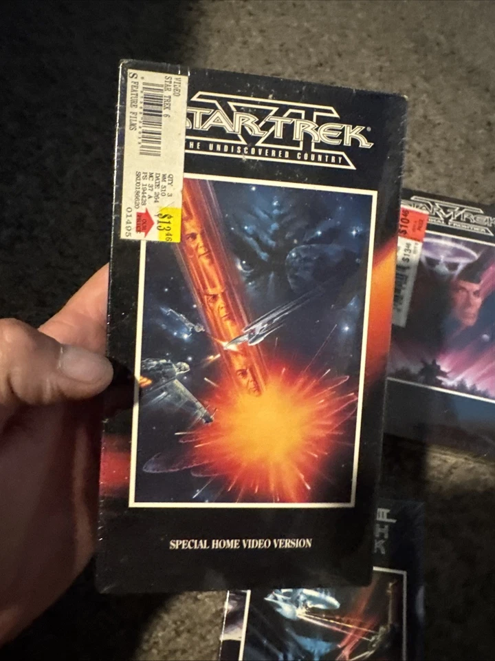STAR TREK VHS MOVIE SET OF (6) THE MOTION PICTURE WRATH OF KHAN 1993 ALL SEALED - Image 2 of 4