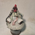 Cardinal On Snow Glitter Covered Birdhouse Holiday Christmas Resin 7 in Ornament — photo 4