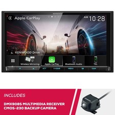 Kenwood DMX908S 6.95" Multimedia and CMOS-230LP Universal Backup Camera