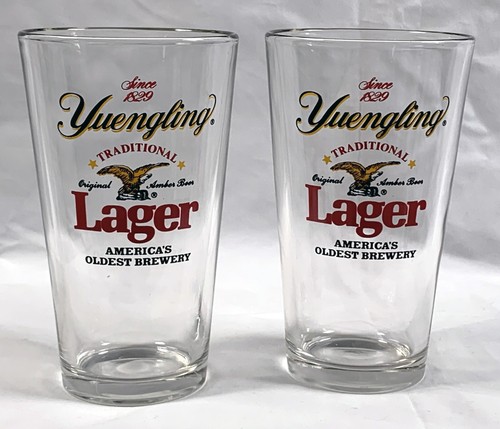 2 Yuengling Brewing Co Lager Bier Pint Gläser Amerikas älteste Brauerei Adler - Bild 3 von 3