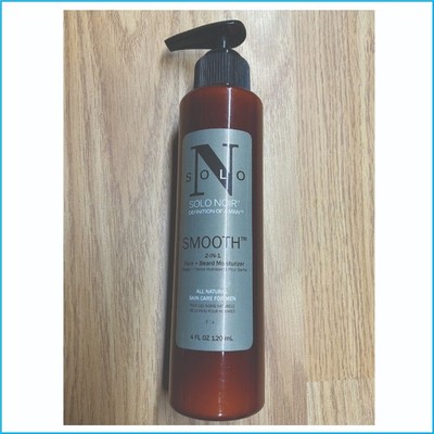 Solo Noir Smooth 2-in-1 Face + Beard Moisturizer For Men 4oz 120ml