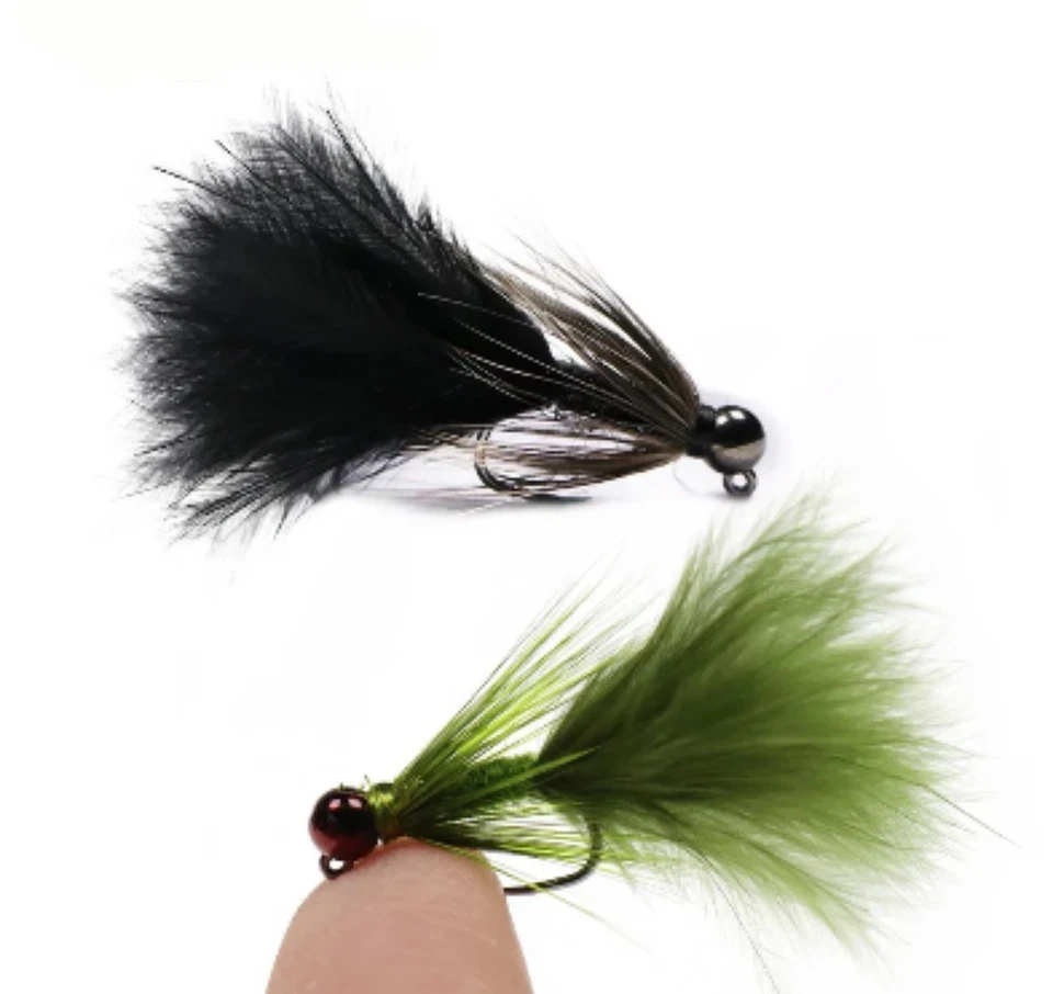 18PCS Wooly Bugger Tungsten Jig Streamer Fly Fishing with Fly Box - Image 3 of 3