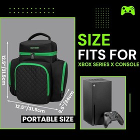 Carrying Case Compatible with Xbox Series X Travel Bag with Multiple Storage ...