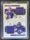 2024 National Treasures JJ McCarthy Dallas Turner Jersey Rookie #/49 Vikings