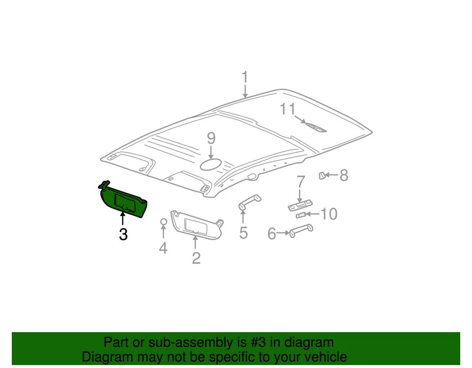 Genuine GM Visor 90440497 Foto 2 de 2