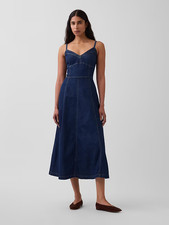 GAP - Denim Seamed Corset Maxi Dress 878886 - New Sale