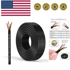 20 Gauge 4 Conductor Electrical Wire Oxygen-Free Copper Cable 10FT/3.1M Flexi...
