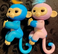 2 Fingerlings Interactive Baby Monkeys - in Pink and Blue Colors