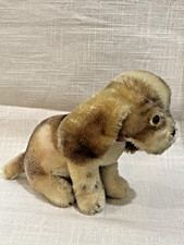 Vintage Steiff Mohair Puppy Dog Tag in Hear 4 inches