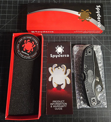 Spyderco Pacific Salt 2 Folding Knife, Black H-2 Blade & FRN Handles C91PBBK2