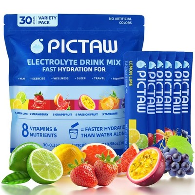 Electrolytes Packets, Hydration Packets Variety 30 Stick Packs, Drink Mix Liq...