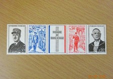 Timbres neufs, Hommage Général De Gaulle 1971, n°1695-1696-1697-1698**