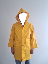 GREENHORSE Friesennerz Gummimantel Regenmantel PVC gelb vintage 80er Gr. 46/48