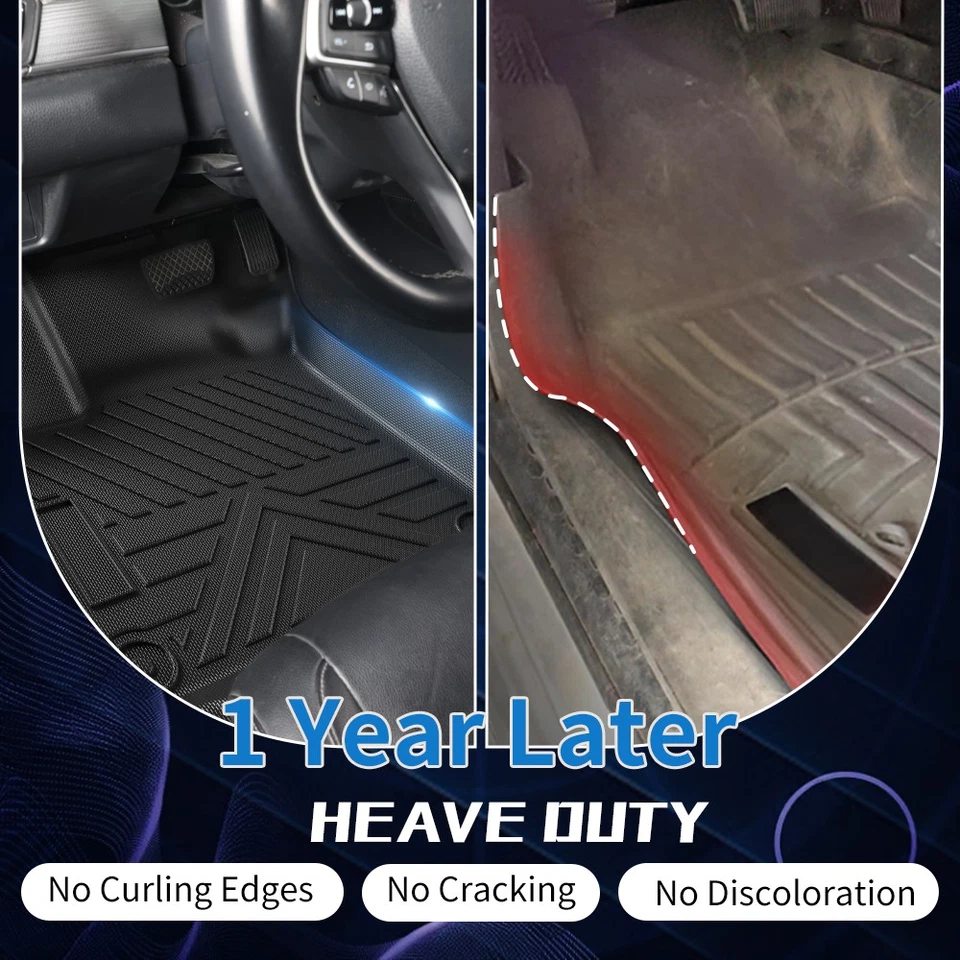 Car Floor Mats For 2018-2022 Honda Accord TPE Waterproof 3D All Weather Liners Foto 3 de 4