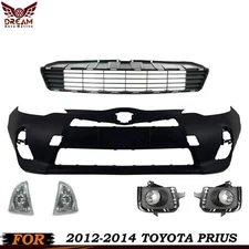 Front Bumper Cover Fascia and Lower Grille Assembly For 2012-2014 Toyota Prius