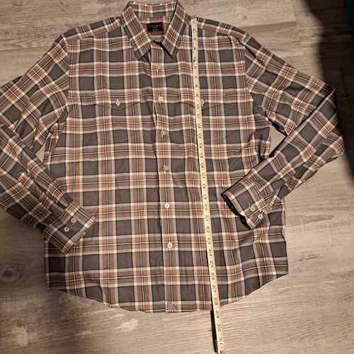 Untuckit Hemd Herren groß kariert Flanell Belleruche braun Knopfleiste - Bild 6 von 10