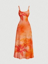 Elegant Holiday Style Floral Maxi Dress