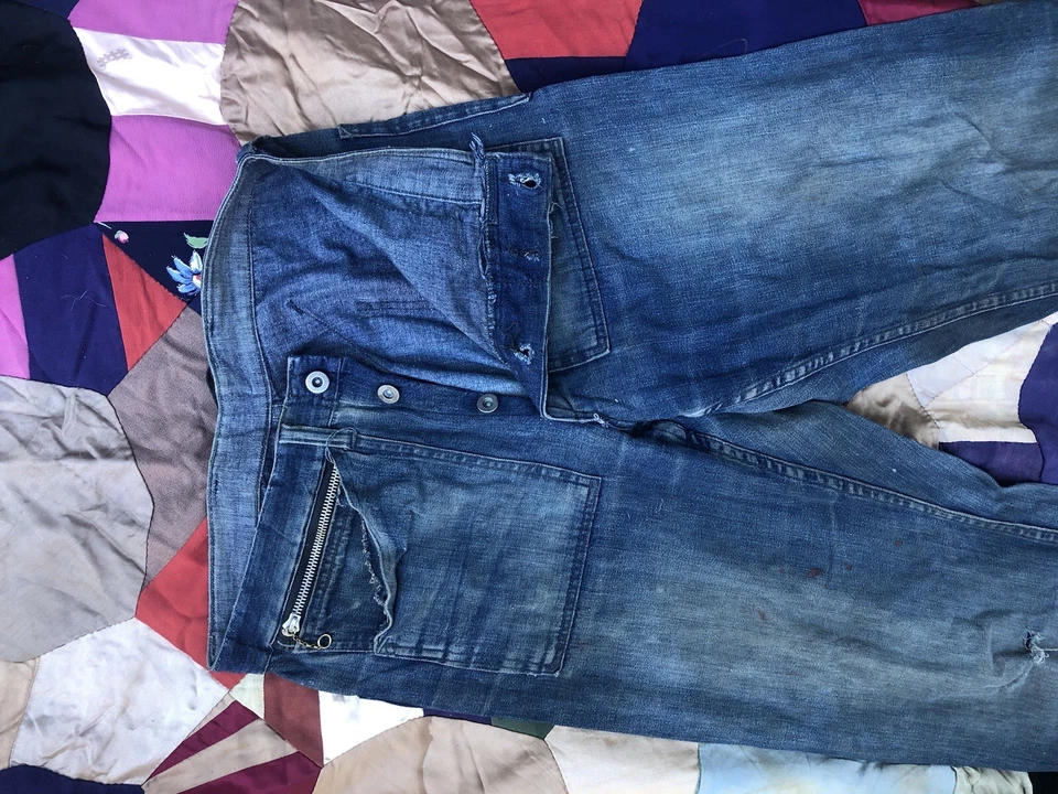 Denim azul marino ultra raro de los años 30 Foto 4 de 4