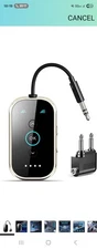 Wireless Bluetooth Transmitter Receiver 2-in-1 Stereo for TV PC Airplane Car