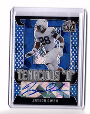 Jayson Oweh RC 2021 Leaf Metal Draft Blue Crystals Auto SP 6/25