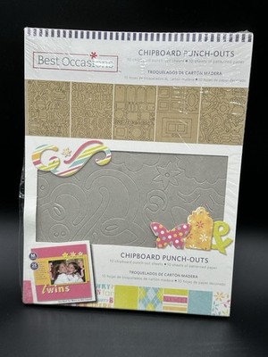 Best Occasions chip board 10 sheet of patterened paper punch out arts and cratfs