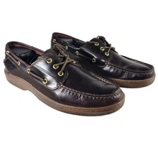 Sperry Boat Shoes Brown Leather 3 Eye Lug Gamefish Mens Size 11.5 Moccasin