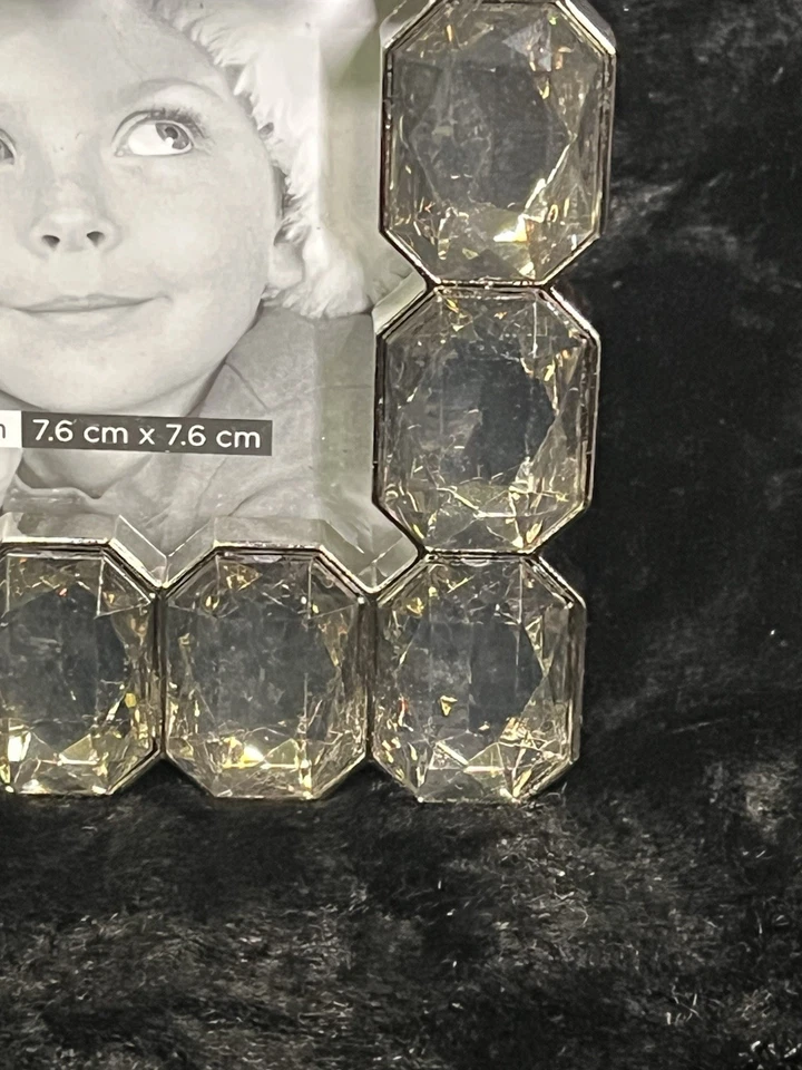 СЕРЕБРИСТЫЙ ТОН ИСКУССТВЕННЫЙ ДЫМЧАТЫЙ КВАРЦ ДРАГОЦЕННЫЙ КАМЕНЬ 3 X 3 «ФОТО РАМКА ПАПИРУС НОВЫЙ БЕЗ КОРОБКИ - Изображение 4 из 4