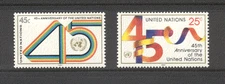 UN (NY) 1990 UN 45th Anniversary 2v set (n19347)