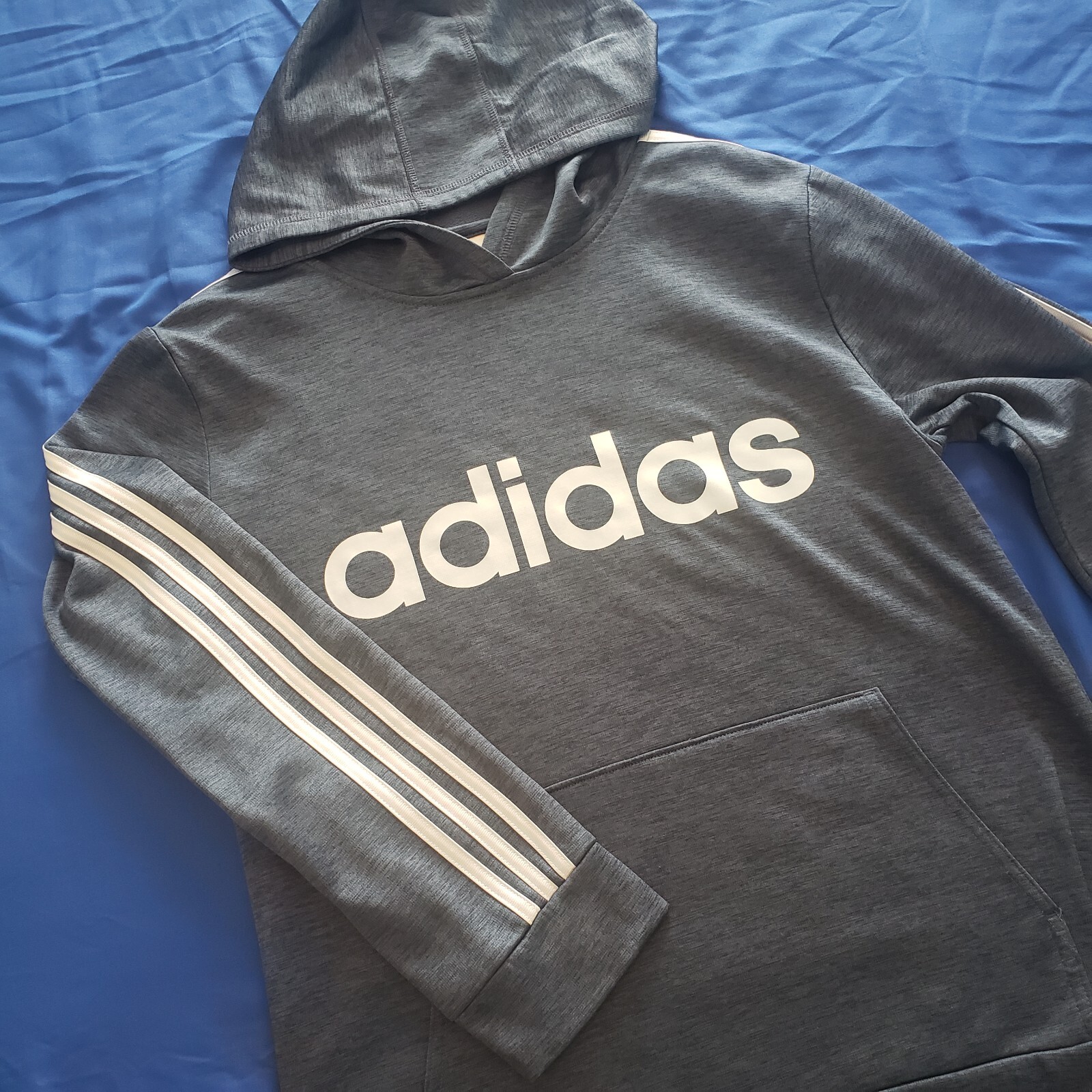 Adidas Soft Shell Hoodie Pullover Sweatshirt Athl… - image 2