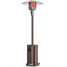 Outdoor Propane Patio Heater 48000 BTU,Stainless Steel Outdoor Burner w/ Wheels