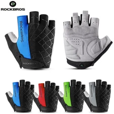 ROCKBROS Bike Cycling Half Finger Short Gloves Shockproof MTB Road Bicycle Rider