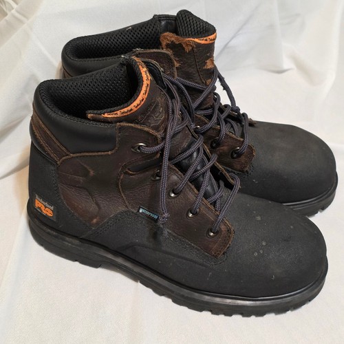 Timberland Pro Steel Toe Mens Water Proof Lace Up Boots Size 8.5M
