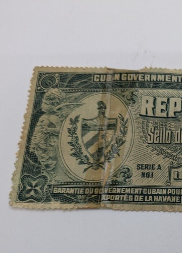 Cuba Govt. Cigar Warranty Cigars Exported From Havana 1912 in English & Spanish - Picture 6 of 8