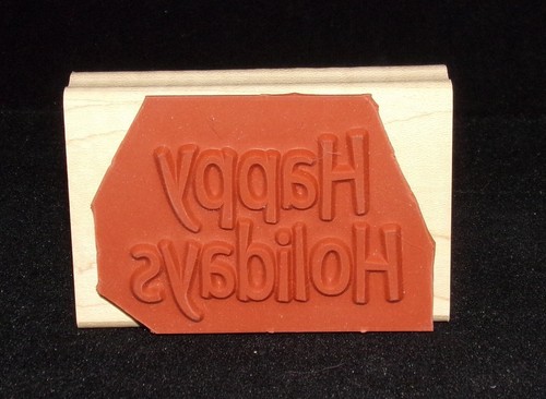 Happy Holidays Christmas Single Rubber Stamp by Stampin Up Set All Year Cheer II - Picture 9 of 12