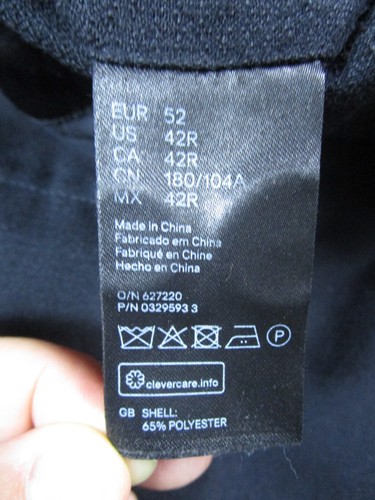 H&M Blazer Coat Mens 42R Slim Fit Black Long Sleeve Formal Business Work Office - Picture 4 of 12