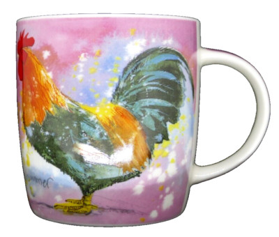 Becher Tasse Haferl Mug Hahn Chicken 350 ml ''Welsummer'' by Alex Clark England