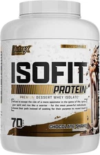 Nutrex IsoFit 100% Whey Isolate Protein Powder EAA BCAA Low Sugar Fat and Carbs