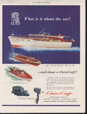 1953 CHRIS CRAFT MOTORBOAT CABIN CRUISER CONQUEROR RUNABOUT ALGONAC AD 12711