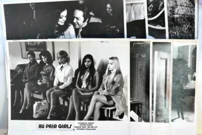 ORIGINAL LOBBY CARDS - AU PAIR GIRLS - 1972 - set of 8 - Gabrielle