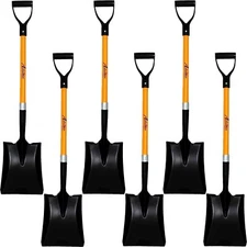 6Pack AshmanOnline Square Shovel 41 Inches Long D Grip with Durable Handle