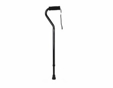 McKesson Offset Cane Aluminum 30 to 39 Inch Height 300 lbs Weight Capacity Black