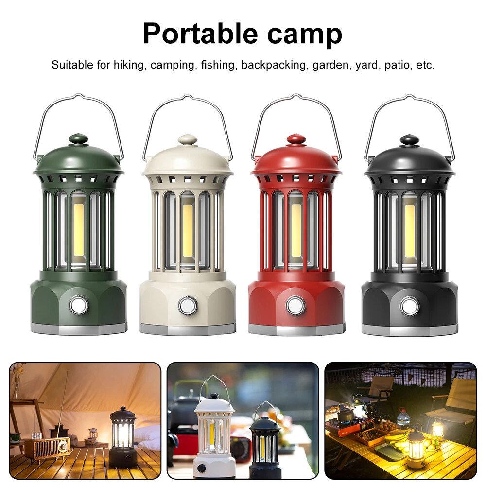 Portable Retro Camping Lamp, Camping Lantern Rechargeable