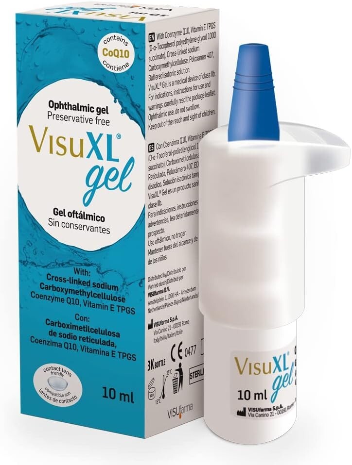 Dry Eye Gel VisuXL Gel 10ml Preservative Free Ophthalmic Drops 06/