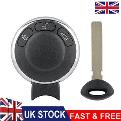 For BMW Mini Cooper 2007 - 2014 3 Button Keyless Remote Key Fob Case Replacement