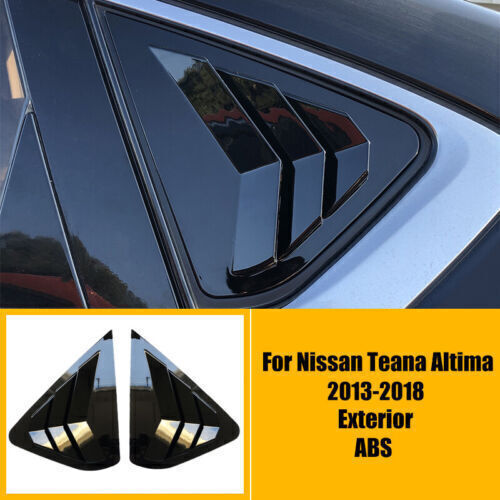 Black Side Vent Window Scoop Louver Cover for 2013-2018 Nissan Teana Altima