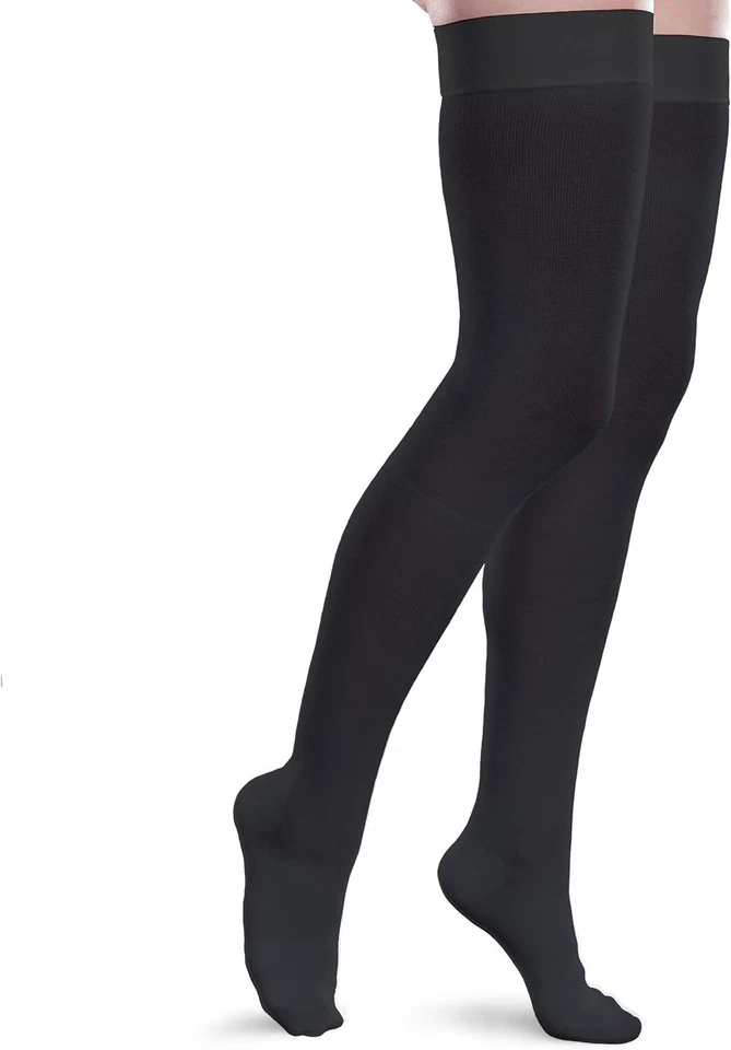 Core-Spun TheraFirm THIGH High Socks Moderate Compression 20-30 Size S-3X Color - Image 2 of 4