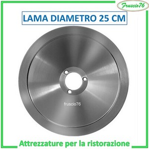 Lama Per Affettatrice 220 Mm In Acciaio C45 - Altezza 18 Mm, Include 3 Viti, Made In Italy