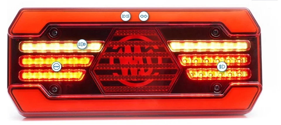 2x LED Rear Lamps, Multifinction Truck lights 12/24v IVECO, Renault, Mercedes - Image 3 of 4
